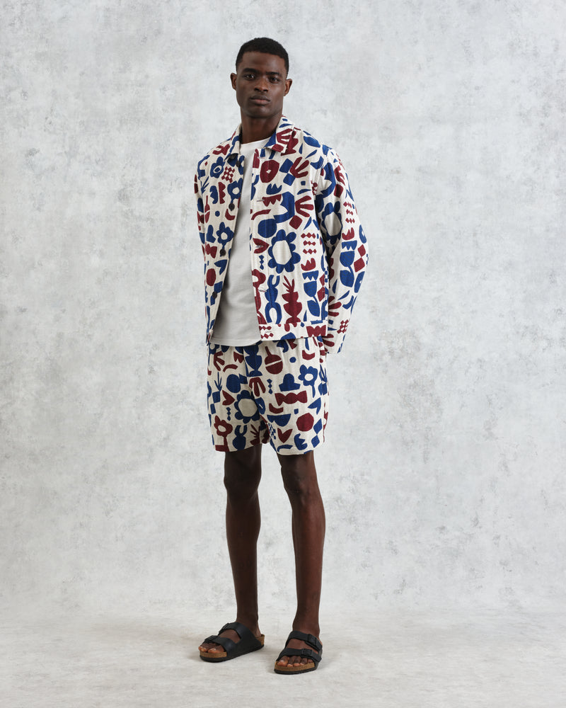 Kurt - Red And Blue Spin Jacquard Shorts