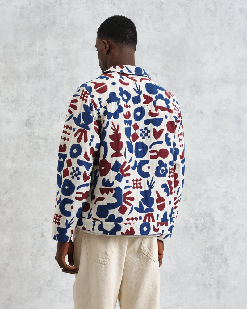 Iggy - Red And Blue Spin Jacquard Jacket