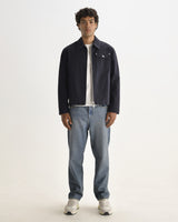 wax london men's Mason - Navy Peached Canvas Work Jacket