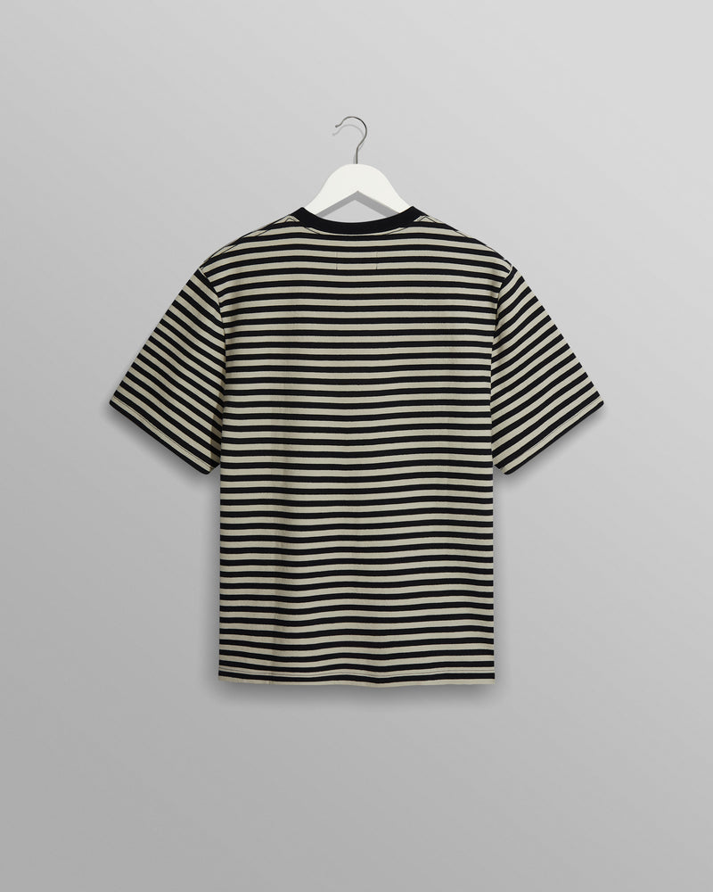 Dean T-Shirt Navy/Ecru Stripe