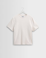 Dean - Ecru Textured Organic Cotton T-Shirt