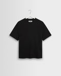 Dean - Black Textured Organic Cotton T-Shirt