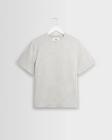 Dean - Grey Marl Textured Organic Cotton T-Shirt