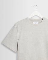 Dean - Grey Marl Textured Organic Cotton T-Shirt
