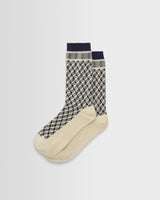 Galway - Navy Jacquard Chunky Sock