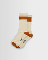 Thorpe - Ecru And Orange Running Stripe Sports Sock