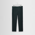 Alp - Dark Green Linen Slim Fit Trousers