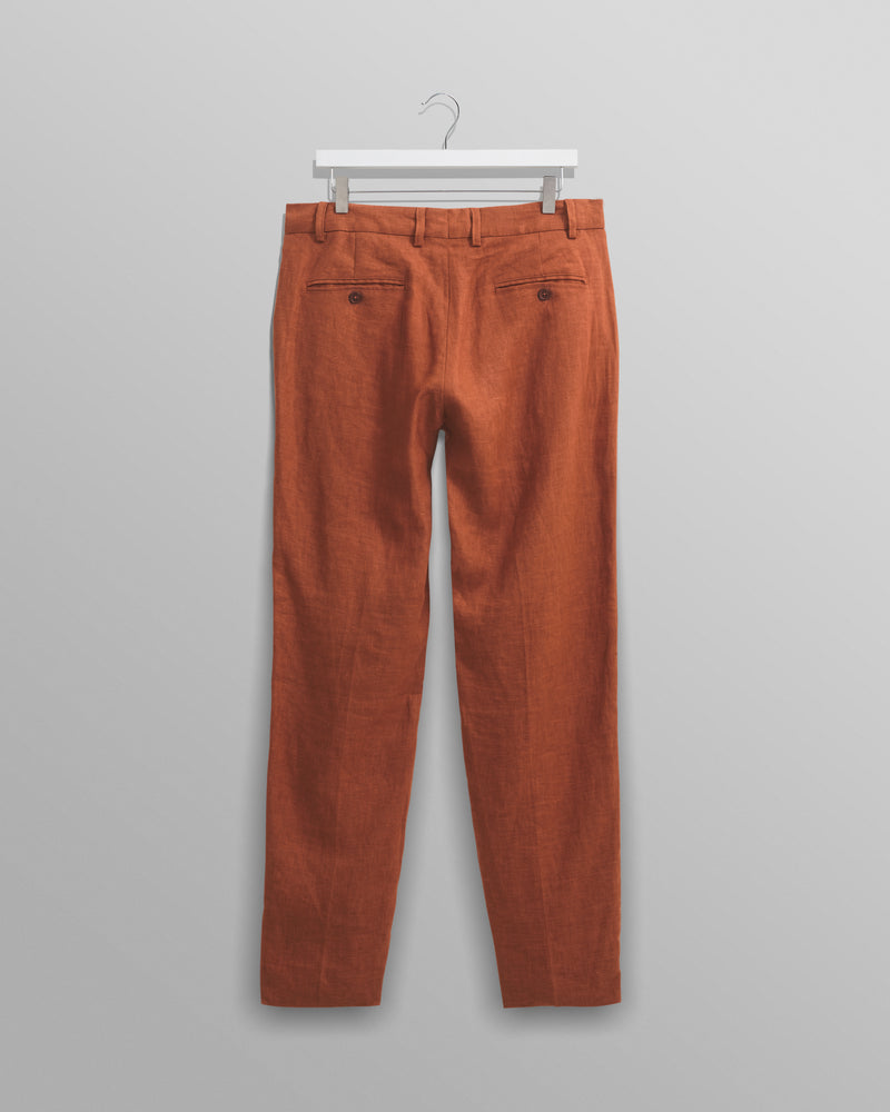 wax london Alp Trousers Rust Linen