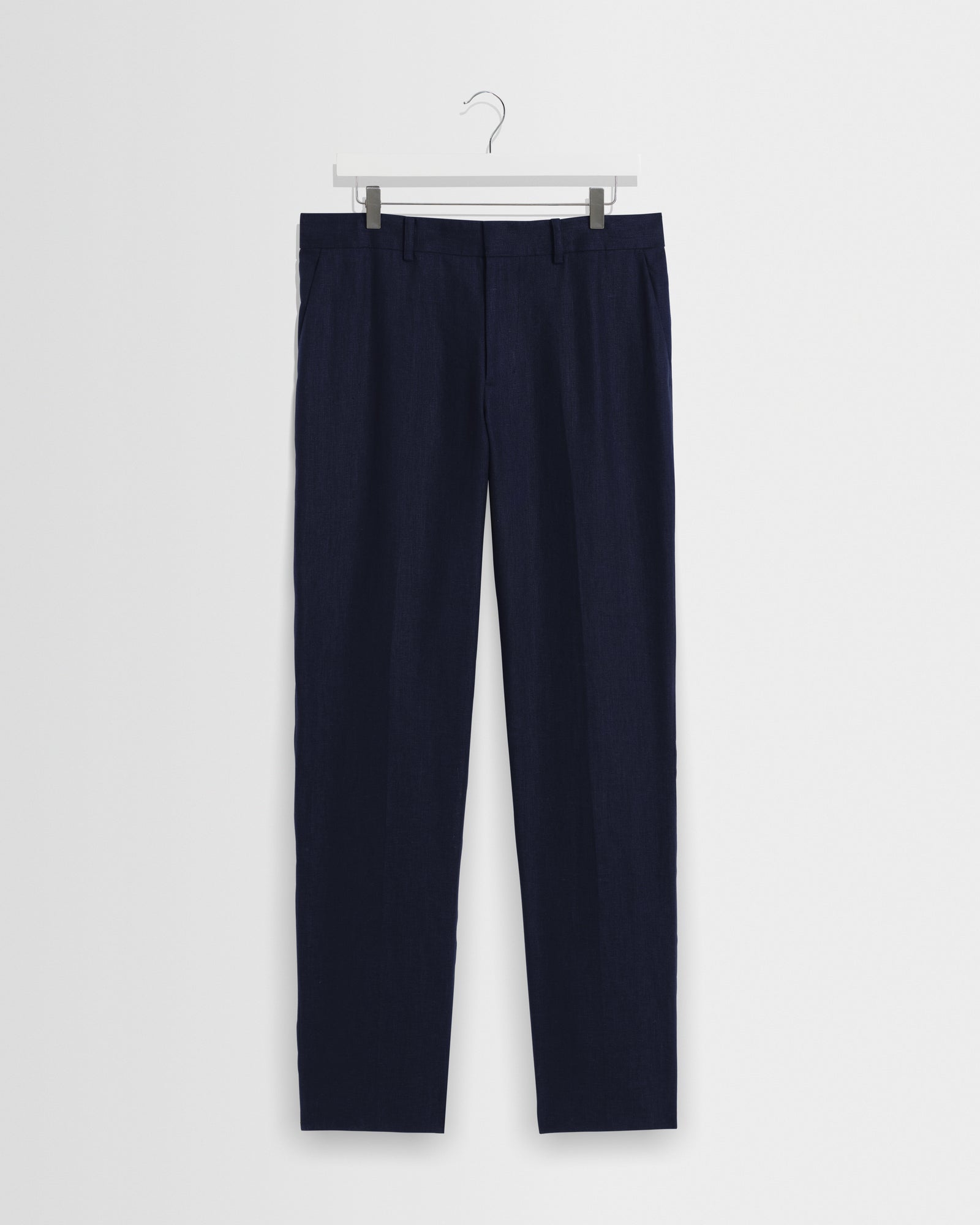 Men's Navy Linen Trousers | Wax London