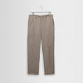 Alp - Natural And Brown Stripe Linen Slim Fit Trousers