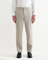 Alp - Natural Linen Slim Fit Trousers