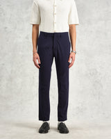 wax london Alp Trousers Navy Seersucker