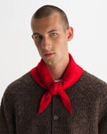 ARNOLD SCARF KNITTED RIB RED