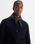ARNOLD SCARF KNITTED RIB CHARCOAL