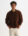 ASHFORD L/S POLO FLUFFY WOOL BLEND BROWN