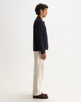 Ashford - Navy Fluffy Wool Polo