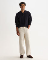 Ashford - Navy Fluffy Wool Polo