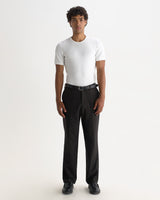 ASTON TROUSER WOOL BLEND FLECK DARK BROWN