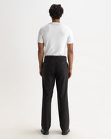 ASTON TROUSER WOOL BLEND FLECK DARK BROWN