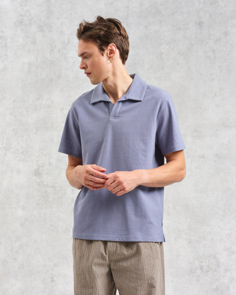 Atwood Polo Textured Mid Blue