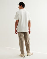 Atwood - Ecru Textured Organic Cotton Polo Shirt