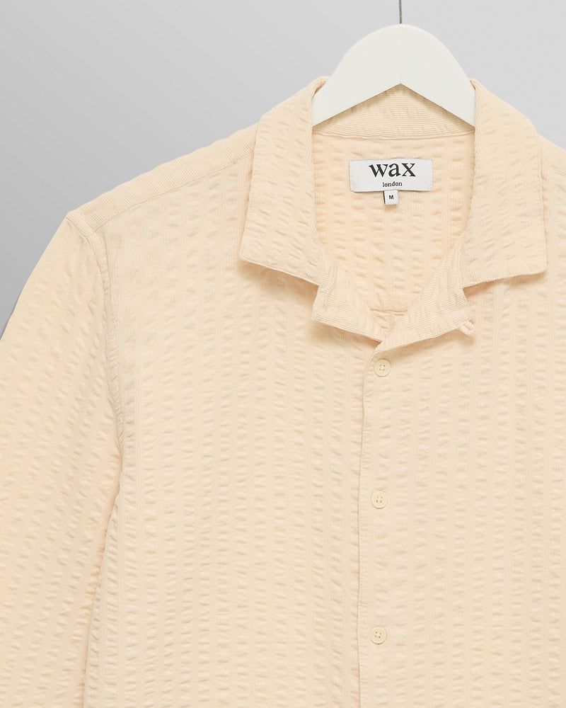 Corey - Stone Seersucker Corduroy Shirt