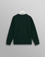 Hayden - Bottle Green Textured Organic Cotton Long Sleeve T-Shirt