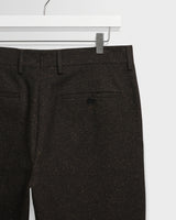 Aston - Dark Brown Italian Wool Blend Trousers