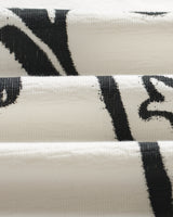 Dean - Off White And Black Painted Flower Print T-Shirt