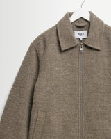 Heath - Veste en bouclé de laine mélangée écru