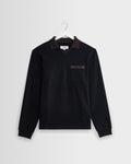 Pendal - Black And Brown Long-Sleeve Organic Cotton Polo