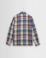 Whiting - Ecru And Red Jazz Weave Check Overshirt