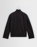 Bayer - Brown And Navy Drawn Check Harrington Jacket