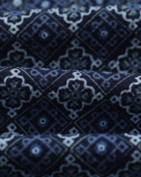 Didcot - Blue Tile Print Short-Sleeve Shirt