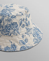 Bucket Hat Ecru/Blue Floral Jacquard