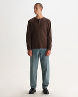 CALEB HENLEY L/S TEE WAFFLE BROWN