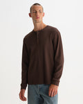 CALEB HENLEY L/S TEE WAFFLE BROWN