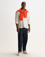 CALEB HENLEY L/S TEE WAFFLE ECRU