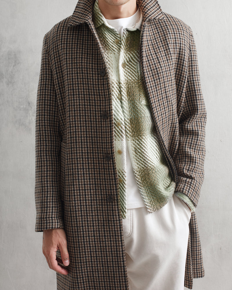 Chester Coat Natural Houndstooth