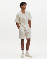 Sam - Ecru Textured Waffle Shorts