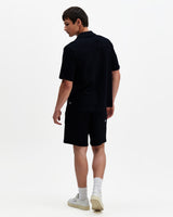 Clayland - Navy Textured Waffle Short-Sleeve Shirt