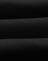 Cole - Black Ribbed Cotton T-Shirt