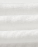 Cole - Off White Ribbed Cotton T-Shirt