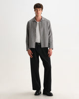 COREY L/S SHIRT MINI CHECK BLACK / ECRU