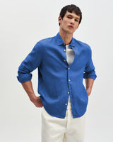 Dartford - French Blue Washed Linen Shirt