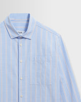 Dartford - Blue Stripe Cotton Shirt
