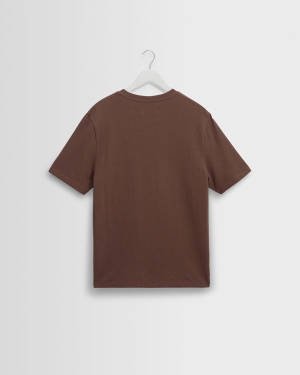 Dean - Mid Brown Textured Organic Cotton T-Shirt