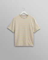 Dean T-Shirt Textured Sage/Ecru Stripe