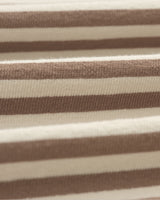 Dean T-Shirt Textured Walnut/Ecru Stripe
