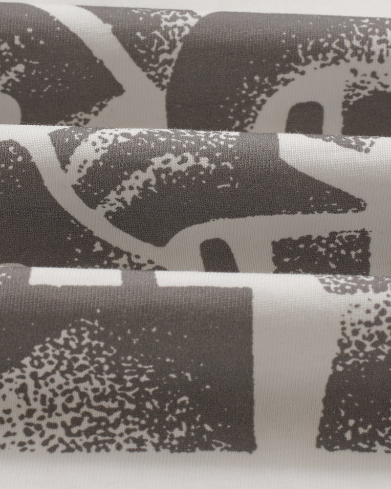 Dean - Off-White And Charcoal 90s Doodle Graphic Cotton T-Shirt